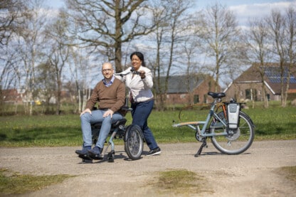 Van Raam OPair vélo fauteuil, fauteuil détaché sert de fauteuil roulant indépendant