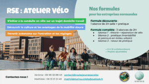 Ateliers de remise au vélo pour des groupes de salariés en partenariat avec VIRIDIS